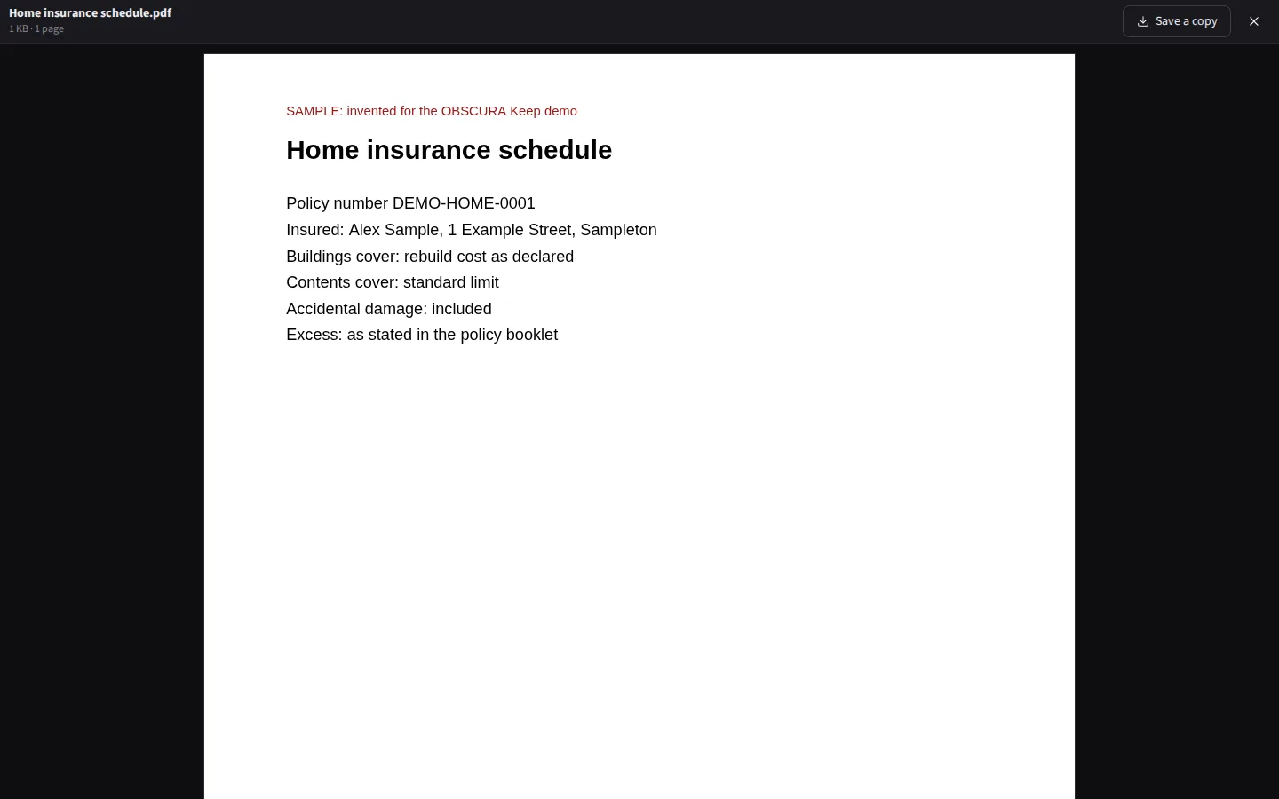 The same preview in the dark theme